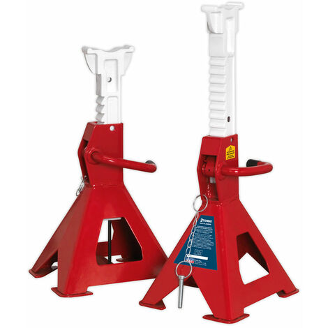 Draper 01813 Pair of Pneumatic Rise Ratcheting Axle Stands 3 Tonne