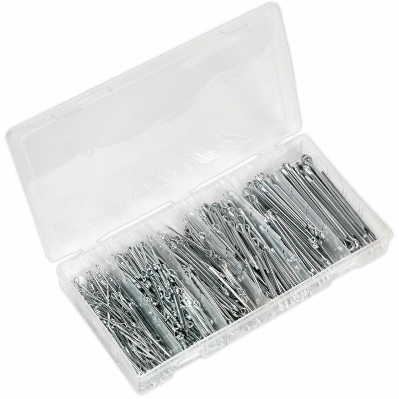 Sealey AB001SP Split Pin Assortment 555pc Small Sizes Imperial & Metric