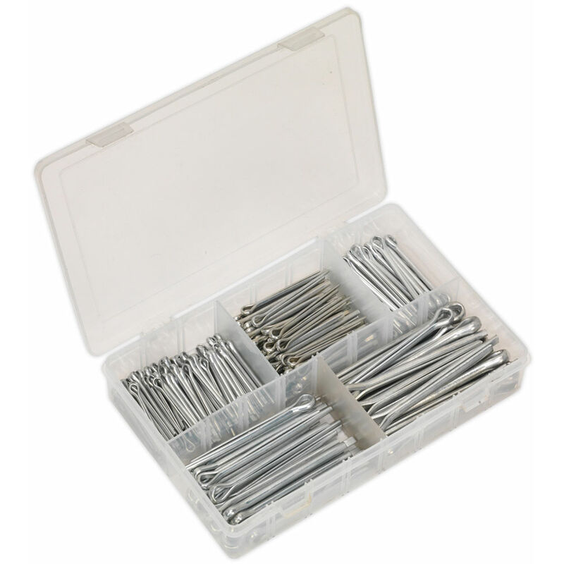 AB003SP Split Pin Assortment 230pc Large Sizes Imperial & Metric - Sealey