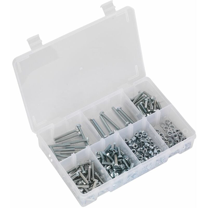 Setscrew, Nut & Washer Assortment 444pc High Tensile M5 Metric AB049SNW - Sealey