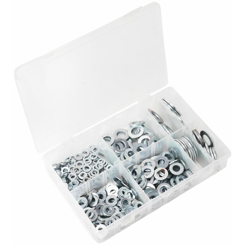 Flat Washer Assortment 495pc M6-M24 Form c Metric AB056WC - Sealey