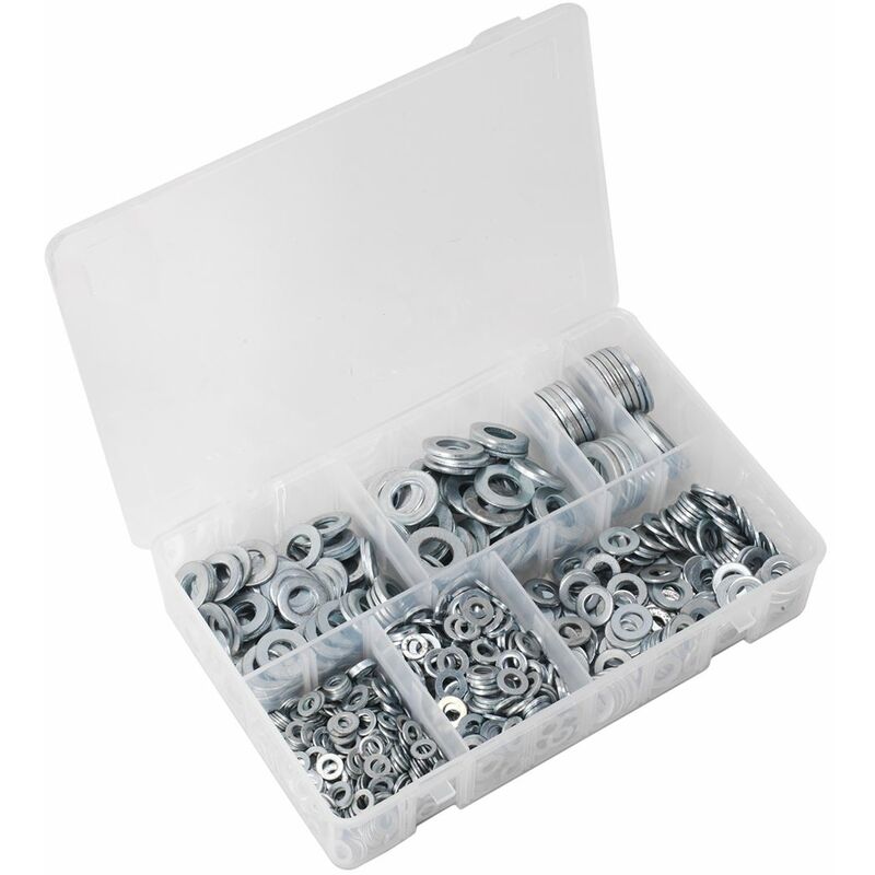 Flat Washer Assortment 1070pc M5-M16 Form a Metric AB055WA - Sealey