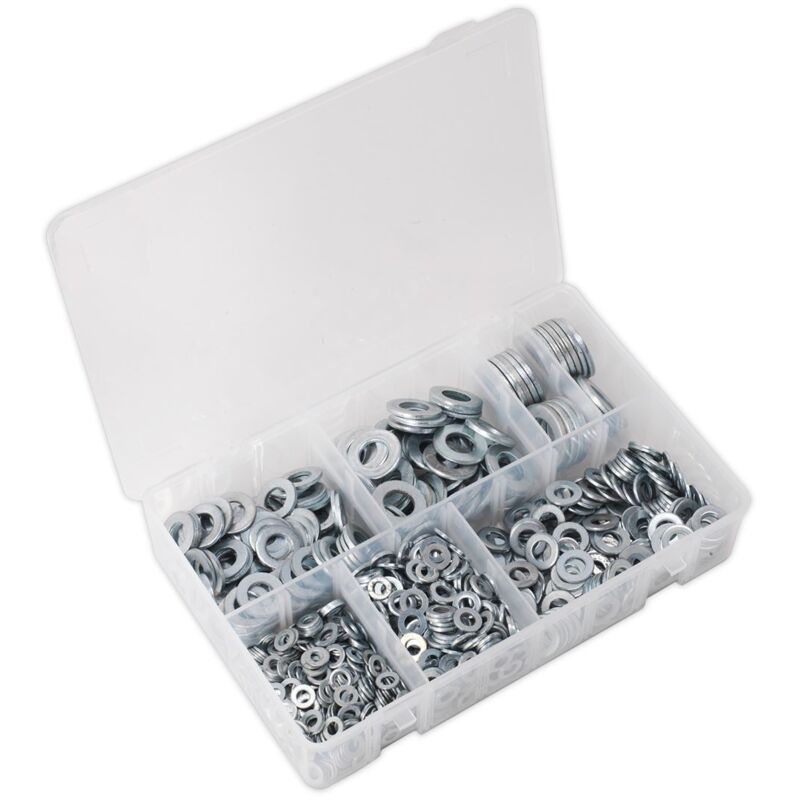 Sealey - Flat Washer Assortment 1070pc M5-M16 Form a Metric AB055WA