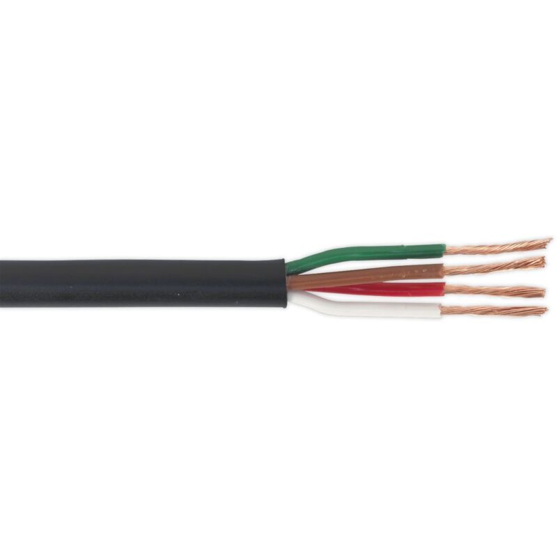 Sealey - AC24204CTH Thin Wall Automotive Cable 4 x 0.75mm� 24/0.20mm 30m - Black