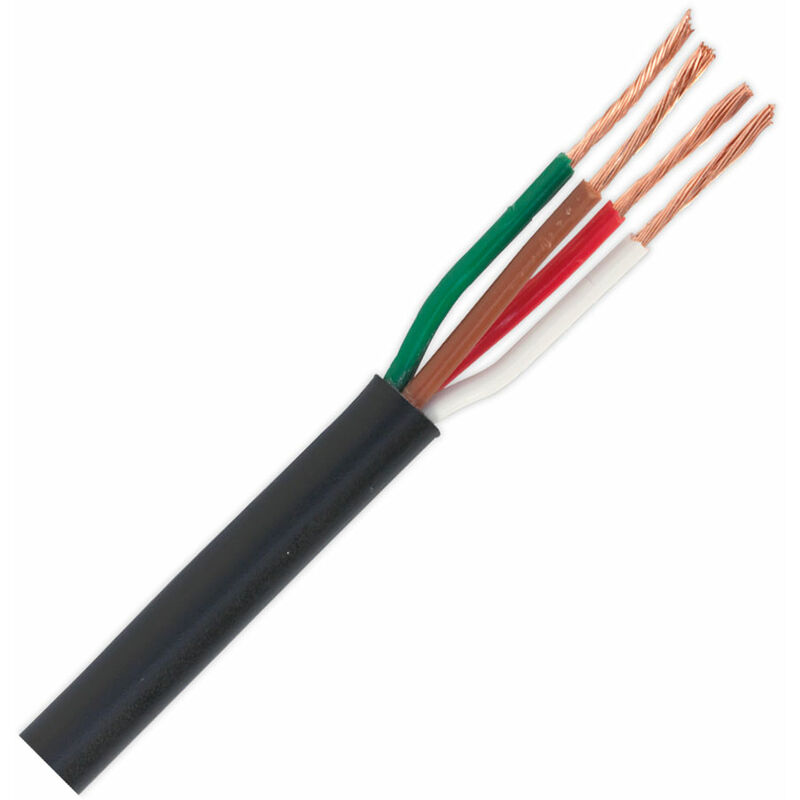 AC24204CTH Automotive Cable Thin Wall 4 x 0.75mm² 24/0.20mm 30mtr Black - Sealey