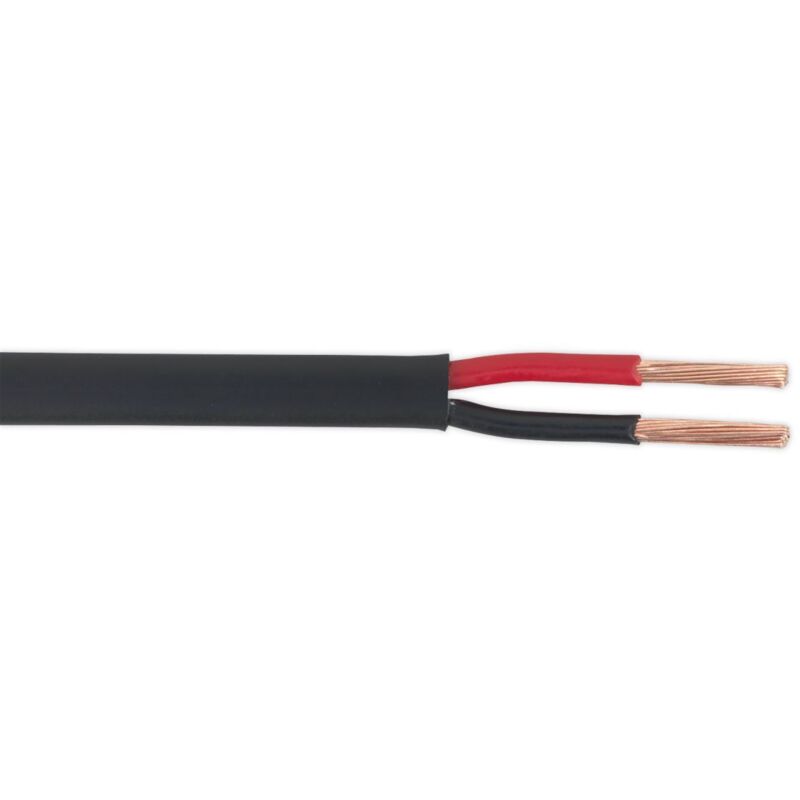 Sealey - AC2830TWTN Thin Wall Flat Automotive Cable Twin 2 x 2mm� 28/0.30mm 30m - Black