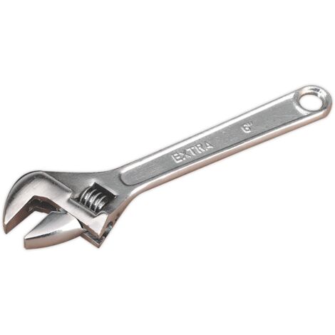 Sealey Adjustable Wrench 150mm Capacity 19mm Chrome Plated Finish S0450
