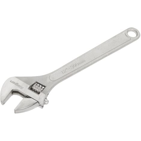 Sealey Adjustable Wrench 300mm Capacity 34mm Chrome Plated Finish S0453