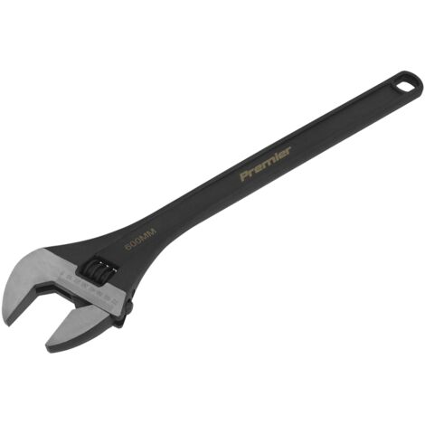 Sealey Adjustable Wrench 600mm Jaw Capacity 60mm Black Phosphate Finish AK9566