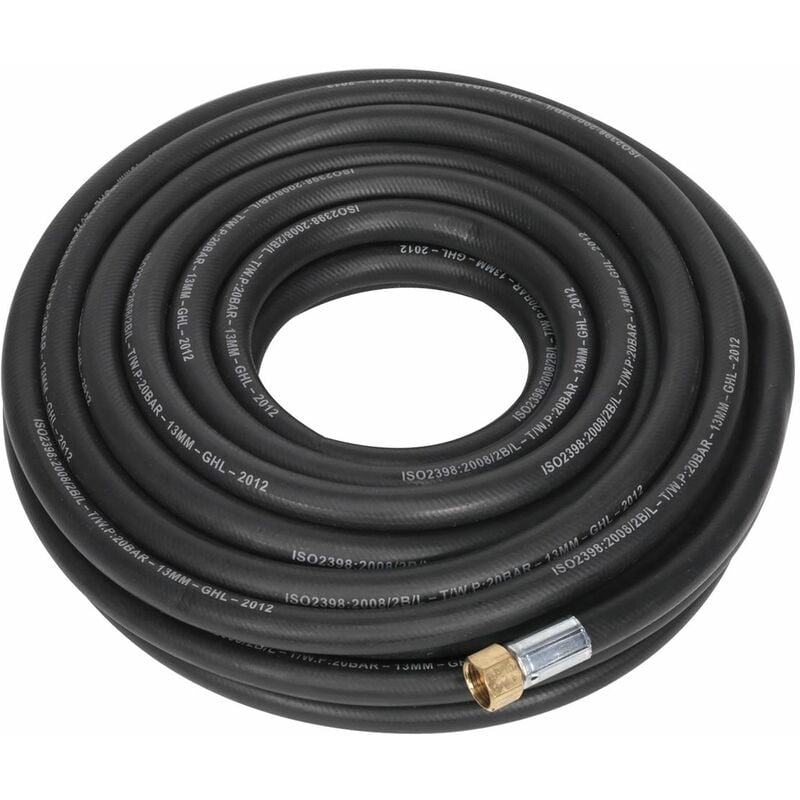 Sealey - Air Line Hose 15m x 13mm with 1/2''BSP Unions Extra Heavy Duty AH15R/12