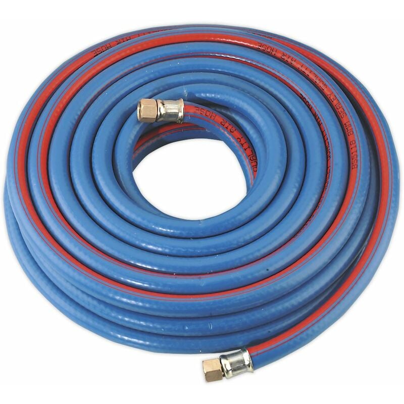 Sealey - Air Line Hose 10m x 8mm with 1/4''BSP Unions Extra Heavy Duty AH10R