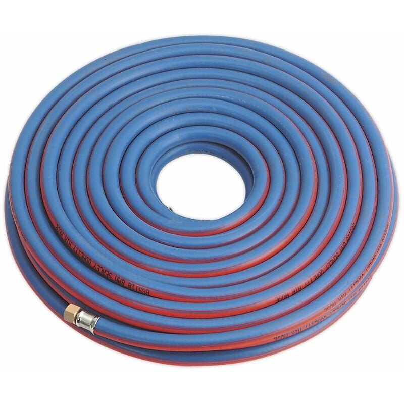 Sealey - Air Line Hose 20m x 8mm with 1/4BSP Unions Extra Heavy Duty AH20R