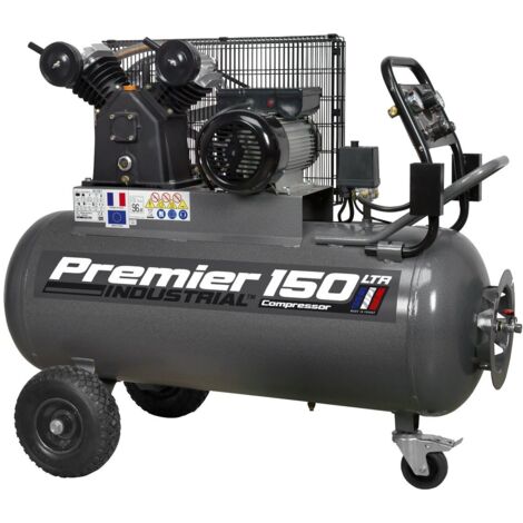 Sealey Air Compressor 150L Belt Drive 3hp with Front Control Panel SAC3153B