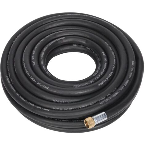 Sealey Air Hose 15m x �13mm with 1/2BSP Unions Extra-Heavy-Duty AH15R/12