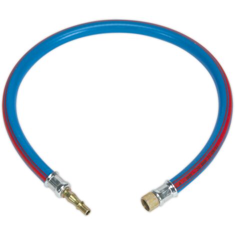 Sealey Air Leader Hose with Tailpiece & 1/4""BSP Union 600mm x 8mm AH2R