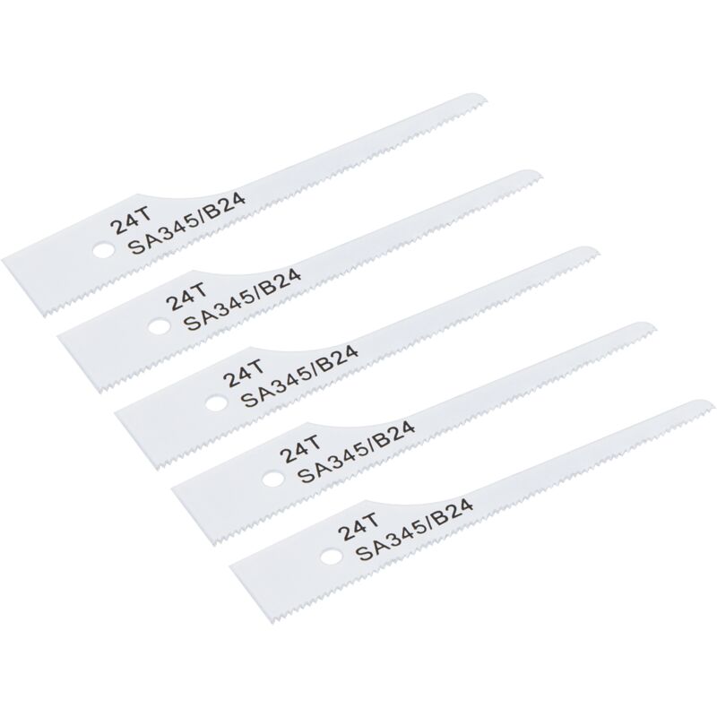 Sealey - SA345/B24 74mm hss Air Saw Blade 24tpi - Pack of 5