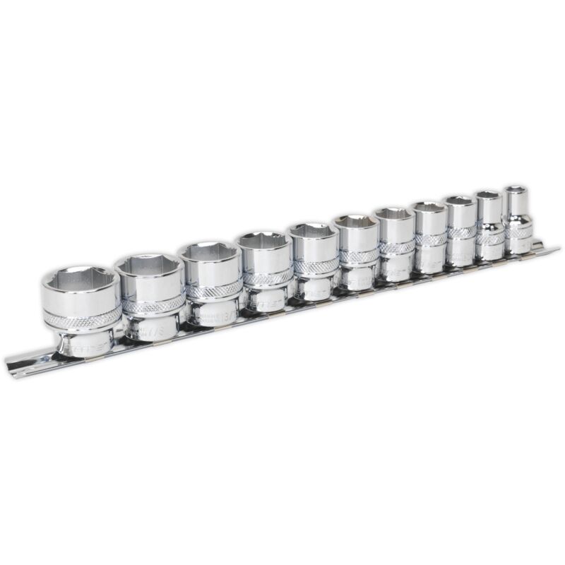 Imperial Socket Set 11pc 3/8''Sq Drive Lock On 6pt Standard Length AK2740 - Sealey