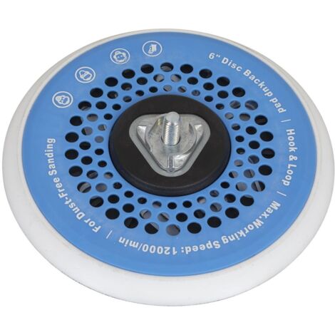 Sealey AK289 Universal Dust-Free Stick-On DA Backing Pad 150mm x 5/16""UNF & M8