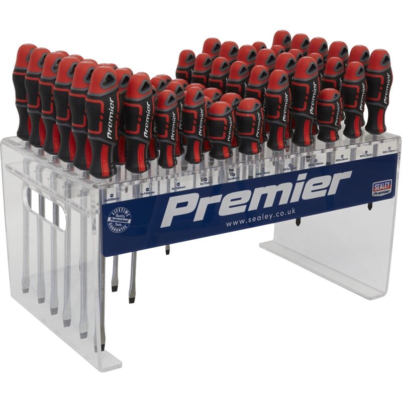 AK4369DS Premier GripMAX® Individual Screwdrivers Countertop Display 66pc - Sealey