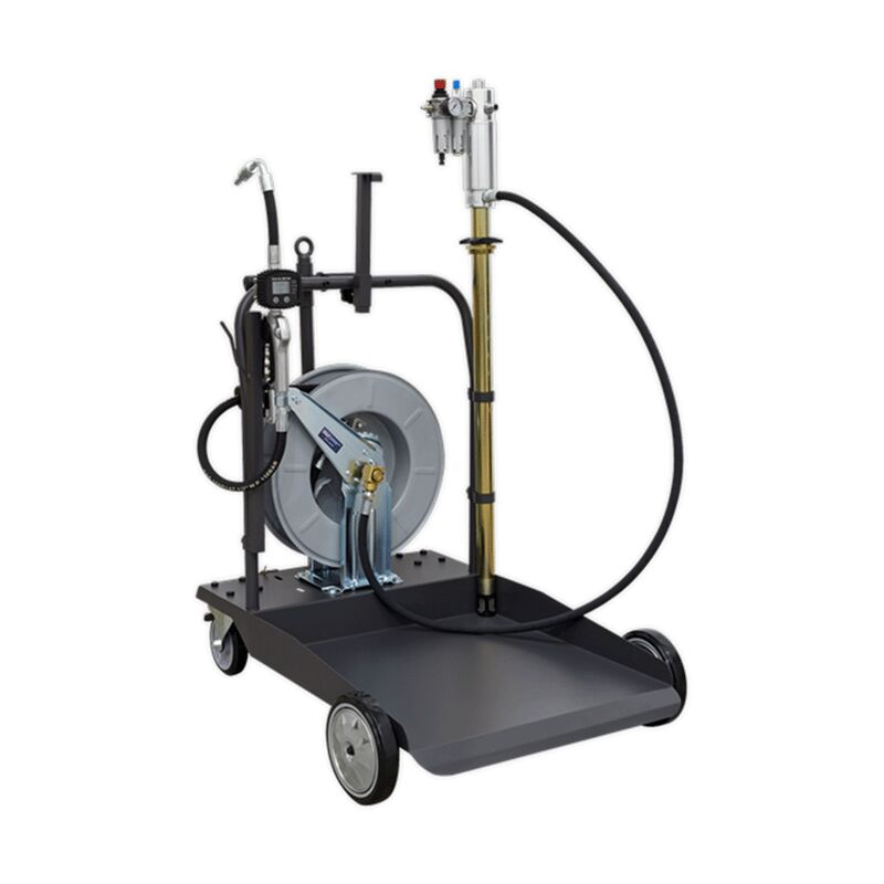Sealey AK4562D Oil Dispensing System Air Operated with 10m Retractable Hose Reel