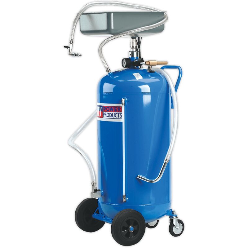 Sealey AK459DX Mobile Oil Drainer with Probes 90L Air Discharge