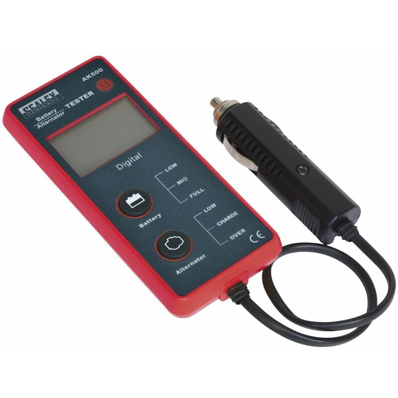 Sealey Battery & Alternator Tester 12V - LCD Screen AK500