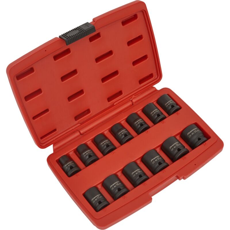 AK5614M Premier Impact Socket Set 1/2'Sq Drive 12-point 13pc - Sealey