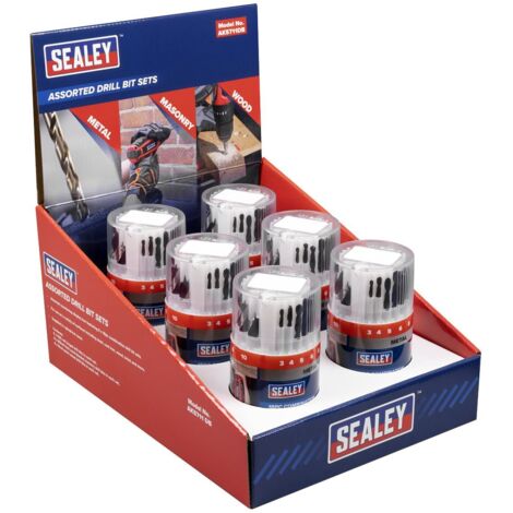 Sealey AK5711DB Drill Bit Sets Combination Display Box of 6