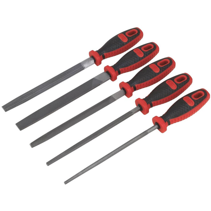 AK586 Smooth Cut Engineers File Set 5pc 200mm - Sealey