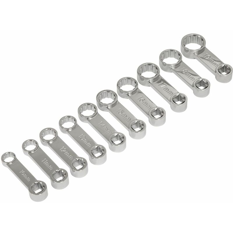 Torque Adaptor Spanner Set 10pc 3/8''Sq Drive - Metric AK59895 - Sealey