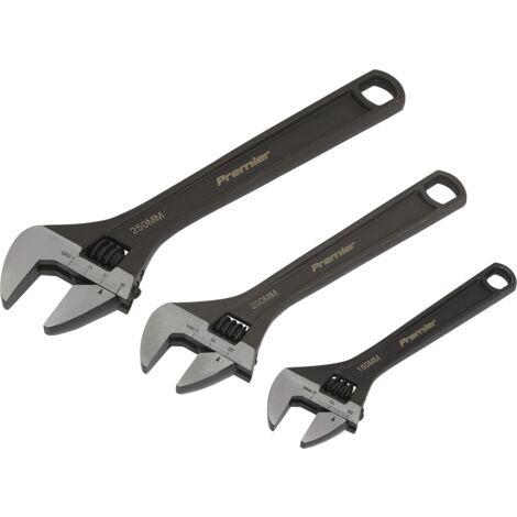 Sealey AK607 Premier Adjustable Wrench Set 3pc