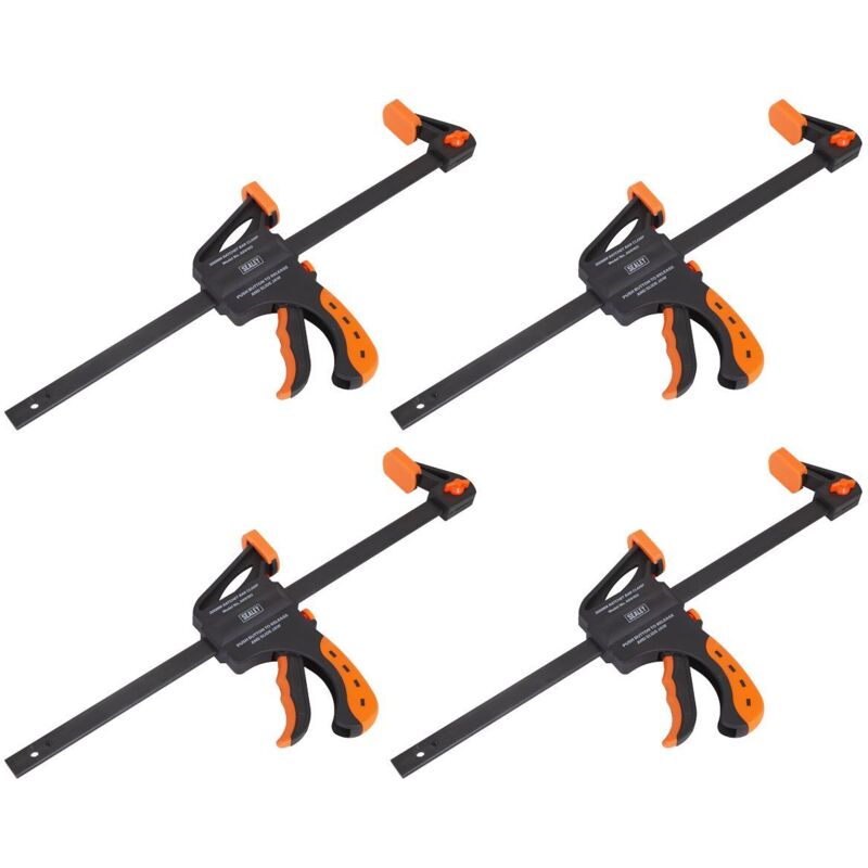 AK61024 Ratchet Bar Clamp Set 300mm 4pc - Sealey