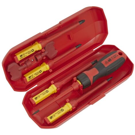 Sealey AK61280 Premier Interchangeable Screwdriver Set 8pc - VDE Approved