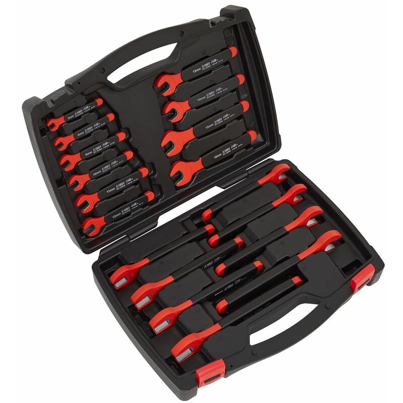 Sealey - Insulated Open-End Spanner Set 18pc vde Approved AK63172