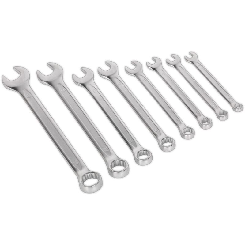 Sealey Combination Spanner Set8 Piece Cold Stamped Metric