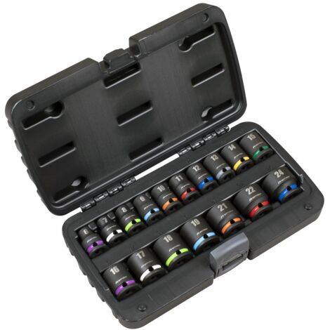 Sealey AK68218 Impact Socket Set 3/8""Sq Drive 17pc