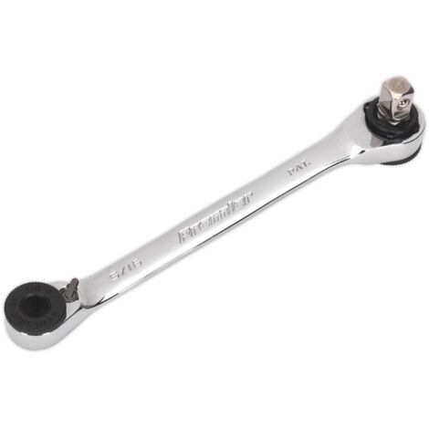 Sealey AK6967 Premier Ratchet Spanner 1/4""Hex x 5/16""Hex Drive with 1/4""Sq Drive Adaptor
