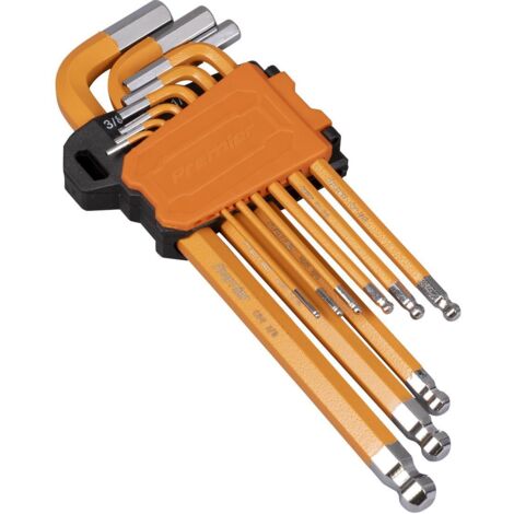 Sealey AK71750 Premier Imperial Long Hex Key Set Ball-End 9pc