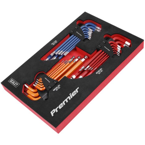 Sealey AK7179 - Master Hex Key Set 27pc In Foam Tray