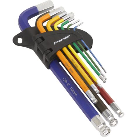 Sealey AK7190 Premier Long Ball-End Hex Key Set 9pc