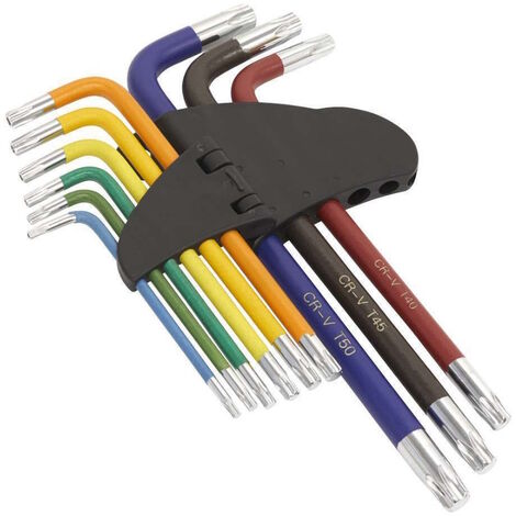 Sealey AK7193 TRX-Star Key Set 9pc Colour-Coded Long