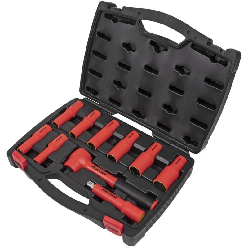 Sealey - AK7943 Premier Insulated Socket Set 1/2'Sq Drive 10pc - vde Approved