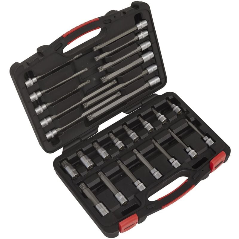 Sealey - Premier Platinum Spline Socket Bit Set 3/8''Sq Drive 26pc AK89002