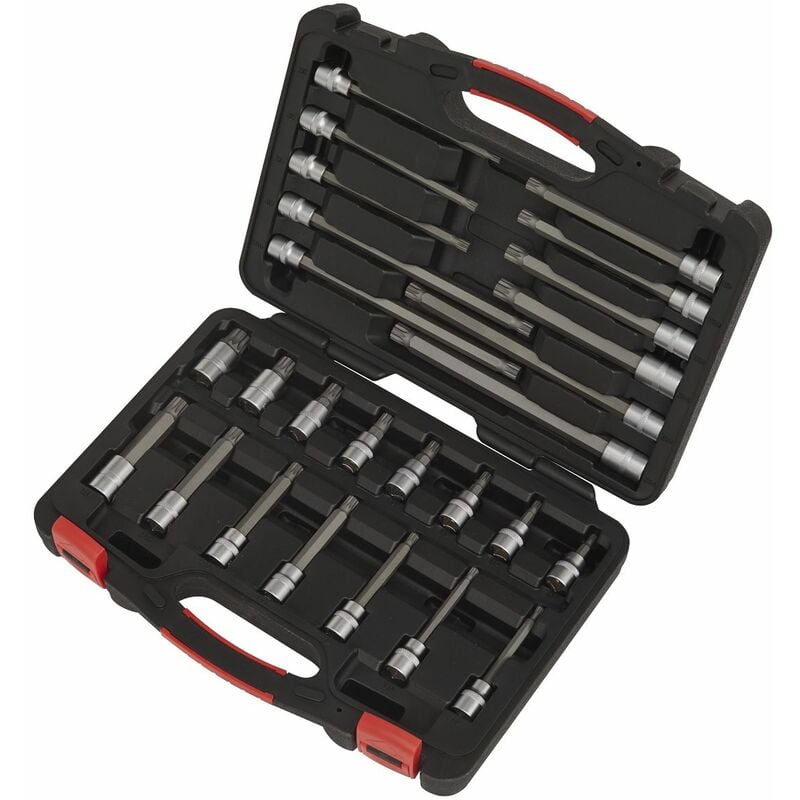 Sealey - Spline Socket Bit Set 26pc 3/8''Sq Drive - Platinum Series AK89002