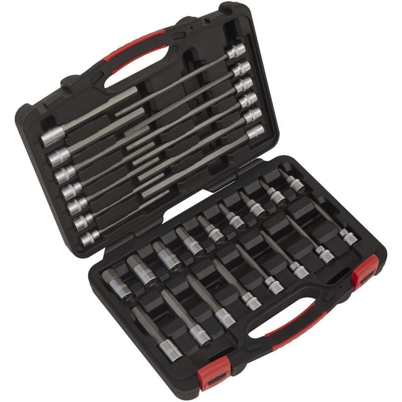Premier Platinum Hex Socket Bit Set 3/8''Sq Drive 30pc AK89000 - Sealey