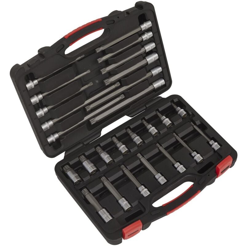 Premier Platinum Spline Socket Bit Set 3/8''Sq Drive 26pc AK89002 - Sealey