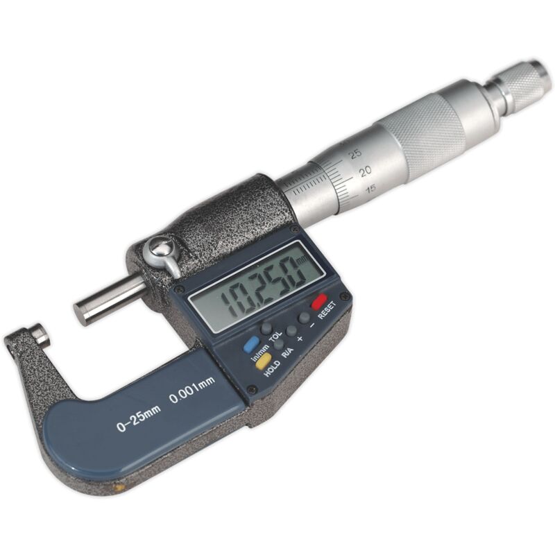 AK9635D Digital External Micrometer 0-25mm(0-1') - Sealey