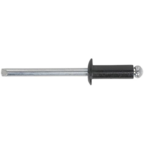 Sealey Aluminium Standard Flange Rivet 3.2 x 8mm, Black - Pack of 200 RAB3280S