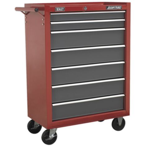 Sealey American PRO® Rollcab 7 Drawer - Red/Grey AP22507BB