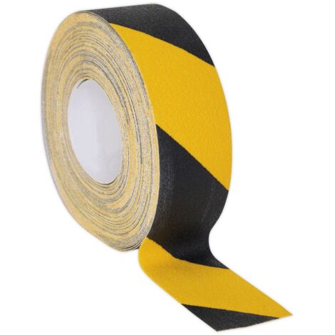 Sealey Anti-Slip Tape Self-Adhesive Black Yellow 50mm x 18m ANTBY18
